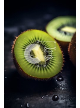 Σετ των 2 Intra Συλλεκτικό Ξύλινο Παζλ Plywood  4mm - Ζουμερά ακτινίδια με σταγόνες νερού Σε Ξύλινο Κουτί - Διαστάσεις: 10x10 cm – 25 κομμάτια