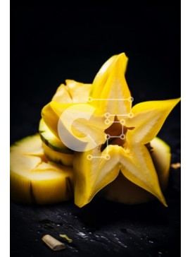 Σετ των 2 Intra Συλλεκτικό Ξύλινο Παζλ Plywood  4mm - Φέτες Star Fruit και Papaya Σε Ξύλινο Κουτί - Διαστάσεις: 10x10 cm – 25 κομμάτια