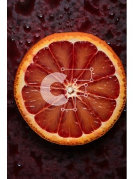 Σετ των 2 Intra Συλλεκτικό Ξύλινο Παζλ Plywood  4mm - Φρεσκοκομμένο γκρέιπφρουτ με σταγόνες νερού Σε Ξύλινο Κουτί - Διαστάσεις: 10x10 cm – 25 κομμάτια