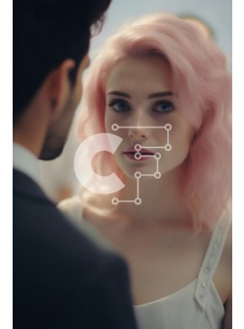 Intra Συλλεκτικό Ξύλινο Παζλ Plywood  4mm - Μυστηριώδης αλληλεπίδραση μεταξύ δύο γυναικών Σε Ξύλινο Κουτί - Διαστάσεις Puzzle: 10x10 cm – 25 κομμάτια