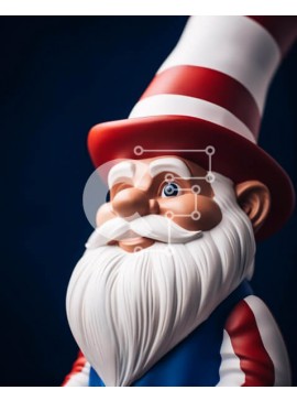 Intra Συλλεκτικό Ξύλινο Παζλ Plywood  4mm - Γάτα με το ειδώλιο παιχνίδι με καπέλο σε μπλε ή μαύρο φόντο Σε Ξύλινο Κουτί - Διαστάσεις Puzzle: 10x10 cm – 25 κομμάτια