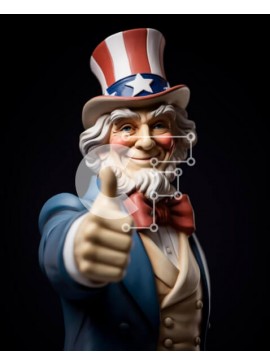 Intra Συλλεκτικό Ξύλινο Παζλ Plywood  4mm - Άγαλμα θείου μπράβο για εορταστικές περιστάσεις Σε Ξύλινο Κουτί - Διαστάσεις Puzzle: 10x10 cm – 25 κομμάτια