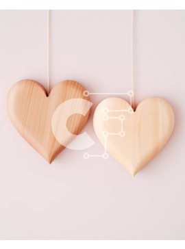 Intra Συλλεκτικό Ξύλινο Παζλ Plywood  4mm - Στολίδια σε σχήμα καρδιάς για την ημέρα του Αγίου Βαλεντίνου και ειδικές περιστάσεις Σε Ξύλινο Κουτί - Διαστάσεις Puzzle: 10x10 cm – 25 κομμάτια