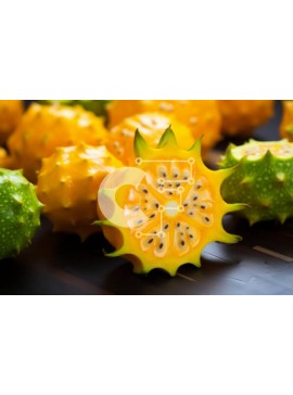 Σετ των 2 Intra Συλλεκτικό Ξύλινο Παζλ Plywood  4mm - Κίτρινα και πράσινα Dragonfruits στο τραπέζι Σε Ξύλινο Κουτί - Διαστάσεις: 10x10 cm – 25 κομμάτια