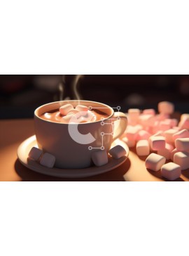 Σετ των 2 Intra Συλλεκτικό Ξύλινο Παζλ Plywood  4mm - Ζεστό κακάο με Marshmallows και καραμέλα Σε Ξύλινο Κουτί - Διαστάσεις: 10x10 cm – 25 κομμάτια