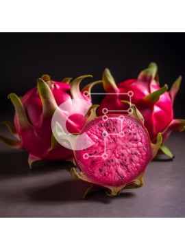 Σετ των 2 Intra Συλλεκτικό Ξύλινο Παζλ Plywood  4mm - Dragonfruits σε σκούρο φόντο Σε Ξύλινο Κουτί - Διαστάσεις: 10x10 cm – 25 κομμάτια