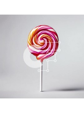 Σετ των 2 Intra Συλλεκτικό Ξύλινο Παζλ Plywood  4mm - Πολύχρωμο στροβιλισμένο γλειφιτζούρι σε λευκό ραβδί Σε Ξύλινο Κουτί - Διαστάσεις: 10x10 cm – 25 κομμάτια