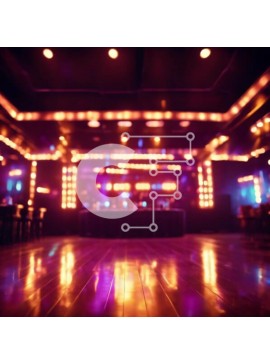 Intra Συλλεκτικό Ξύλινο Παζλ Plywood  4mm - Κενό σκοτεινό δωμάτιο με έντονα φώτα και ξύλινο πάτωμα Σε Ξύλινο Κουτί - Διαστάσεις Puzzle: 10x10 cm – 25 κομμάτια