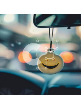 Intra Συλλεκτικό Ξύλινο Παζλ Plywood  4mm - Αποσμητικό αέρα Smiley Face που κρέμεται από το παράθυρο του αυτοκινήτου Σε Ξύλινο Κουτί - Διαστάσεις Puzzle: 10x10 cm – 25 κομμάτια