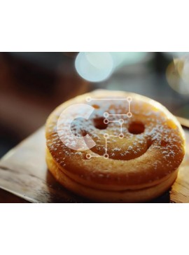 Σετ των 2 Intra Συλλεκτικό Ξύλινο Παζλ Plywood  4mm - Χαμογελαστό μπισκότο με ζάχαρη άχνη Σε Ξύλινο Κουτί - Διαστάσεις: 10x10 cm – 25 κομμάτια