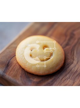 Σετ των 2 Intra Συλλεκτικό Ξύλινο Παζλ Plywood  4mm - Χαμογελώντας μπισκότο σε ξύλινη σανίδα κοπής Σε Ξύλινο Κουτί - Διαστάσεις: 10x10 cm – 25 κομμάτια