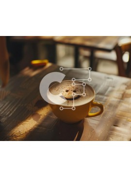 Σετ των 2 Intra Συλλεκτικό Ξύλινο Παζλ Plywood  4mm - Φλιτζάνι καφέ Smiley Face σε ξύλινο τραπέζι Σε Ξύλινο Κουτί - Διαστάσεις: 10x10 cm – 25 κομμάτια