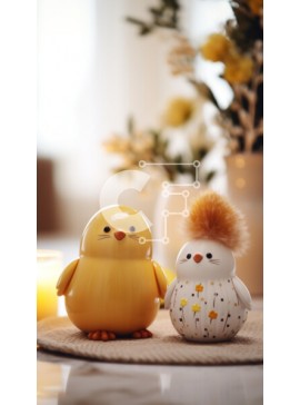 Intra Συλλεκτικό Ξύλινο Παζλ Plywood  4mm - Επιτραπέζιο με μικρά ειδώλια και λουλούδια Σε Ξύλινο Κουτί - Διαστάσεις Puzzle: 10x10 cm – 25 κομμάτια