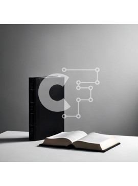 Intra Συλλεκτικό Ξύλινο Παζλ Plywood  4mm - Ανοιχτά και μαύρα βιβλία στο τραπέζι με γκρι φόντο Σε Ξύλινο Κουτί - Διαστάσεις Puzzle: 10x10 cm – 25 κομμάτια