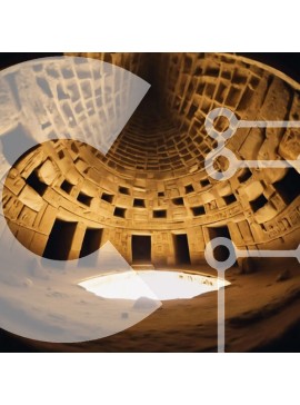 Intra Συλλεκτικό Ξύλινο Παζλ Plywood  4mm - Αρχαίο κυκλικό κτήριο από πέτρα με παράθυρα και πόρτες Σε Ξύλινο Κουτί - Διαστάσεις Puzzle: 10x10 cm – 25 κομμάτια