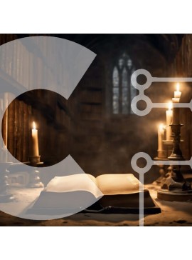 Intra Συλλεκτικό Ξύλινο Παζλ Plywood  4mm - Ανοίξτε το βιβλίο και τα κηροπήγια σε ένα τραπέζι Σε Ξύλινο Κουτί - Διαστάσεις Puzzle: 10x10 cm – 25 κομμάτια