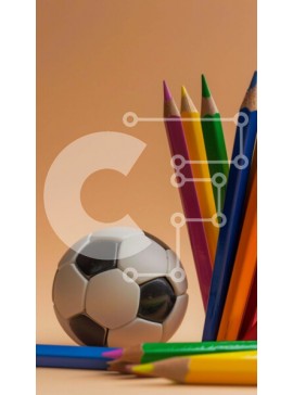 Intra Συλλεκτικό Ξύλινο Παζλ Plywood  4mm - Πολύχρωμα είδη τέχνης και μπάλα ποδοσφαίρου Σε Ξύλινο Κουτί - Διαστάσεις: 10x10 cm – 25 κομμάτια