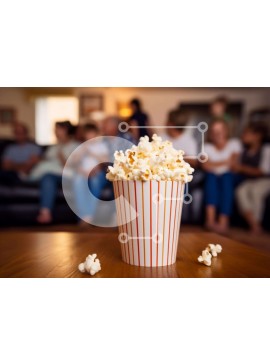 Intra Συλλεκτικό Ξύλινο Παζλ Plywood  4mm - Άνετη σκηνή σαλονιού με άτομα που παρακολουθούν τηλεόραση Σε Ξύλινο Κουτί - Διαστάσεις Puzzle: 10x10 cm – 25 κομμάτια