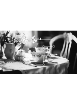 Intra Συλλεκτικό Ξύλινο Παζλ Plywood  4mm - Κομψά διακοσμημένο σκηνικό τραπεζαρίας Σε Ξύλινο Κουτί - Διαστάσεις Puzzle: 10x10 cm – 25 κομμάτια