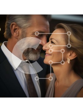 Intra Συλλεκτικό Ξύλινο Παζλ Plywood  4mm - Ρομαντική αγκαλιά ενός ηλικιωμένου ζευγαριού Σε Ξύλινο Κουτί - Διαστάσεις Puzzle: 10x10 cm – 25 κομμάτια