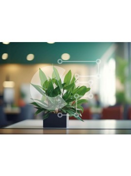 Intra Συλλεκτικό Ξύλινο Παζλ Plywood  4mm - Χώρος γραφείου με φυτά και ανθρώπους σε γλάστρα Σε Ξύλινο Κουτί - Διαστάσεις Puzzle: 10x10 cm – 25 κομμάτια