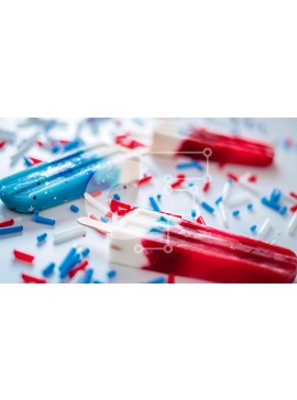 Intra Συλλεκτικό Ξύλινο Παζλ Plywood  4mm - Πατριωτικά Popsicles για τον εορτασμό της Ημέρας της Ανεξαρτησίας Σε Ξύλινο Κουτί - Διαστάσεις Puzzle: 10x10 cm – 25 κομμάτια