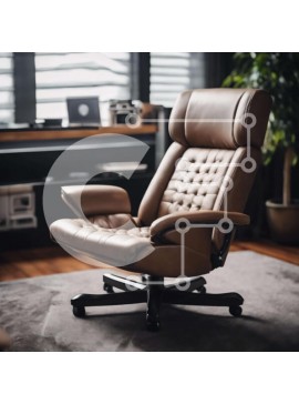 Intra Συλλεκτικό Ξύλινο Παζλ Plywood  4mm - Άνετο εσωτερικό με καφέ δερμάτινη καρέκλα και ράφια Σε Ξύλινο Κουτί - Διαστάσεις Puzzle: 10x10 cm – 25 κομμάτια