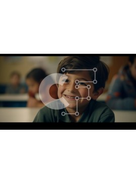 Intra Συλλεκτικό Ξύλινο Παζλ Plywood  4mm - Χαρούμενο νεαρό αγόρι στο γραφείο με μαθητές Σε Ξύλινο Κουτί - Διαστάσεις Puzzle: 10x10 cm – 25 κομμάτια