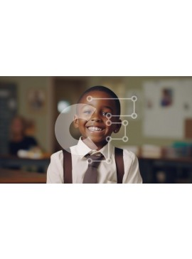 Intra Συλλεκτικό Ξύλινο Παζλ Plywood  4mm - Νεαρό αγόρι μπροστά από την άδεια τάξη Σε Ξύλινο Κουτί - Διαστάσεις Puzzle: 10x10 cm – 25 κομμάτια