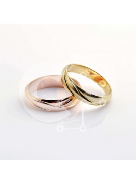 Σετ των 2 Intra Συλλεκτικό Ξύλινο Παζλ Plywood  4mm - Χρυσές και ασημένιες βέρες σε άσπρο φόντο Σε Ξύλινο Κουτί - Διαστάσεις: 10x10 cm – 25 κομμάτια