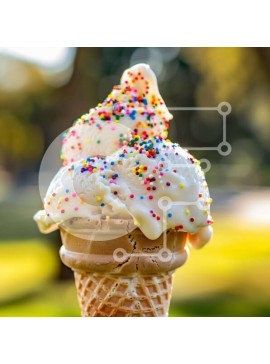 Σετ των 2 Intra Συλλεκτικό Ξύλινο Παζλ Plywood  4mm - Πολύχρωμο χωνάκι παγωτού σε εξωτερικούς χώρους Σε Ξύλινο Κουτί - Διαστάσεις: 10x10 cm – 25 κομμάτια