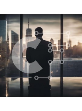 Intra Συλλεκτικό Ξύλινο Παζλ Plywood  4mm - Επιχειρηματίας με κομψό κοστούμι από το City Skyline Σε Ξύλινο Κουτί - Διαστάσεις Puzzle: 10x10 cm – 25 κομμάτια