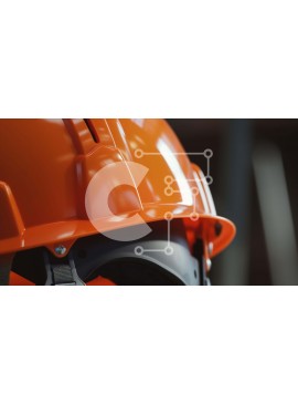 Intra Συλλεκτικό Ξύλινο Παζλ Plywood  4mm - Πορτοκαλί σκληρό καπέλο κινηματογράφηση σε πρώτο πλάνο Σε Ξύλινο Κουτί - Διαστάσεις Puzzle: 10x10 cm – 25 κομμάτια