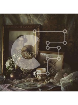 Intra Συλλεκτικό Ξύλινο Παζλ Plywood  4mm - Άνετο εσωτερικό σκηνικό με φλιτζάνι καφέ και λουλούδια Σε Ξύλινο Κουτί - Διαστάσεις Puzzle: 10x10 cm – 25 κομμάτια