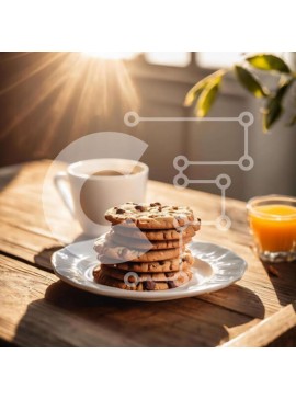 Σετ των 2 Intra Συλλεκτικό Ξύλινο Παζλ Plywood  4mm - Στοίβα μπισκότα με χυμό πορτοκαλιού και καφέ Σε Ξύλινο Κουτί - Διαστάσεις: 10x10 cm – 25 κομμάτια