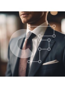 Intra Συλλεκτικό Ξύλινο Παζλ Plywood  4mm - Άνδρας με κοστούμι και γραβάτα Σε Ξύλινο Κουτί - Διαστάσεις Puzzle: 10x10 cm – 25 κομμάτια