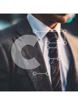 Intra Συλλεκτικό Ξύλινο Παζλ Plywood  4mm - Close-up πορτρέτο ενός ενήλικα άνδρα με κοστούμι και γραβάτα Σε Ξύλινο Κουτί - Διαστάσεις Puzzle: 10x10 cm – 25 κομμάτια