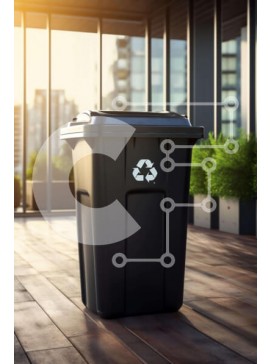 Intra Συλλεκτικό Ξύλινο Παζλ Plywood  4mm - Μαύρος κάδος απορριμμάτων στον εσωτερικό χώρο Σε Ξύλινο Κουτί - Διαστάσεις Puzzle: 10x10 cm – 25 κομμάτια