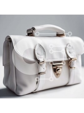 Σετ των 2 Intra Συλλεκτικό Ξύλινο Παζλ Plywood  4mm - Κομψή λευκή τσάντα με λουριά και αγκράφες Σε Ξύλινο Κουτί - Διαστάσεις: 10x10 cm – 25 κομμάτια