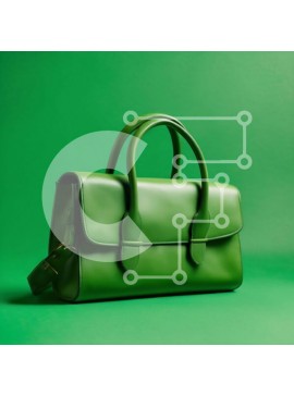 Σετ των 2 Intra Συλλεκτικό Ξύλινο Παζλ Plywood  4mm - Πράσινη τσάντα σε πράσινο φόντο Σε Ξύλινο Κουτί - Διαστάσεις: 10x10 cm – 25 κομμάτια