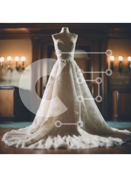 Σετ των 2 Intra Συλλεκτικό Ξύλινο Παζλ Plywood  4mm - Κομψή επίδειξη λευκού νυφικού Σε Ξύλινο Κουτί - Διαστάσεις: 10x10 cm – 25 κομμάτια