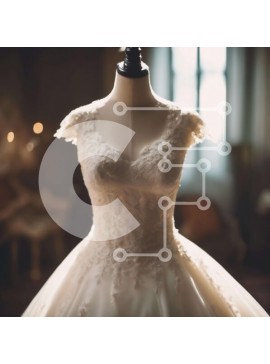 Σετ των 2 Intra Συλλεκτικό Ξύλινο Παζλ Plywood  4mm - Κομψό λευκό νυφικό σε μανεκέν Σε Ξύλινο Κουτί - Διαστάσεις: 10x10 cm – 25 κομμάτια