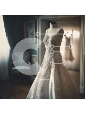 Σετ των 2 Intra Συλλεκτικό Ξύλινο Παζλ Plywood  4mm - Νυφικό μανεκέν σε άδειο δωμάτιο Σε Ξύλινο Κουτί - Διαστάσεις: 10x10 cm – 25 κομμάτια