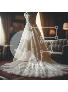 Σετ των 2 Intra Συλλεκτικό Ξύλινο Παζλ Plywood  4mm - Κομψό νυφικό κρεμασμένο στο δωμάτιο Σε Ξύλινο Κουτί - Διαστάσεις: 10x10 cm – 25 κομμάτια