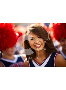 Intra Συλλεκτικό Ξύλινο Παζλ Plywood  4mm - Μαζορέτα που χαμογελά με την ομάδα μαζορέτα της Σε Ξύλινο Κουτί - Διαστάσεις Puzzle: 10x10 cm – 25 κομμάτια