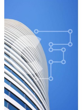 Intra Συλλεκτικό Ξύλινο Παζλ Plywood  4mm - Σύγχρονο λευκό κτήριο με σκιαγραφία ενάντια στο μπλε ουρανό Σε Ξύλινο Κουτί - Διαστάσεις Puzzle: 10x10 cm – 25 κομμάτια