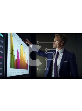 Intra Συλλεκτικό Ξύλινο Παζλ Plywood  4mm - Άτομο που παρουσιάζει γραφήματα στη διαδραστική οθόνη απεικόνισης Σε Ξύλινο Κουτί - Διαστάσεις Puzzle: 10x10 cm – 25 κομμάτια