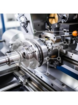 Intra Συλλεκτικό Ξύλινο Παζλ Plywood  4mm - Μεταλλικό Τόρνο Μηχανή στη Μεταποιητική Βιομηχανία Σε Ξύλινο Κουτί - Διαστάσεις Puzzle: 10x10 cm – 25 κομμάτια