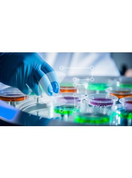 Intra Συλλεκτικό Ξύλινο Παζλ Plywood  4mm - Επιστήμονας που κρατά δοκιμαστικούς σωλήνες με πολύχρωμα υγρά Σε Ξύλινο Κουτί - Διαστάσεις Puzzle: 10x10 cm – 25 κομμάτια