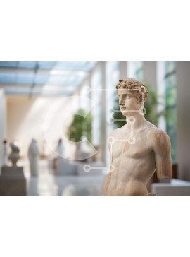 Intra Συλλεκτικό Ξύλινο Παζλ Plywood  4mm - Προτομή αρχαιοελληνικού αγάλματος σε εσωτερικό χώρο Σε Ξύλινο Κουτί - Διαστάσεις Puzzle: 10x10 cm – 25 κομμάτια